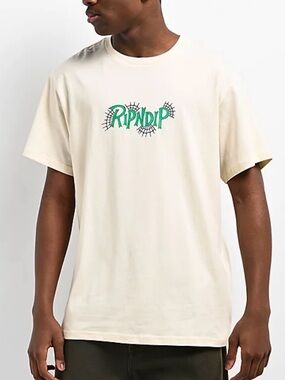 RIPNDIP Travis Natural Cat Print Streetwear Graphic T-Shirt